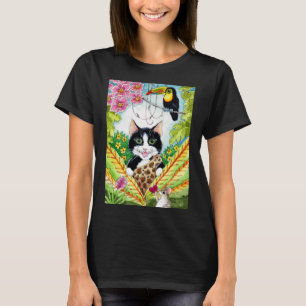 Schattigee Kattenmuis toucan orchidee oerwoud T-sh T-shirt