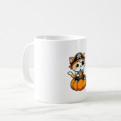 Schattigee kattenpiraat Drink Boba Tea Halloween P Koffiemok (Voorkant links)