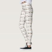 Schattigee kattenportretten Pattern Cartoon Leggings (Links)