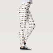 Schattigee kattenportretten Pattern Cartoon Leggings (Rechts)