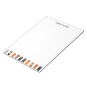 Schattigee kattenpoten personaliseren notitieblok (Schuin)