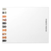 Schattigee kattenpoten personaliseren notitieblok (Voorkant)