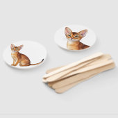 Schattigee kattenrassen waaronder een Abessijn Handwaaier (Niet-gemonteerd)