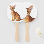 Schattigee kattenrassen waaronder een Abessijn Handwaaier (Voorkant en achterkant)