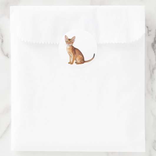 Schattigee kattenrassen waaronder een Abessijn Ronde Sticker (Tas)