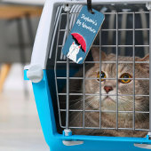 Schattigee Kattenreis met Bagagelabel Contactgegev
