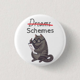 Schattigee kattenschema's Funny Cat Ronde Button 3,2 Cm