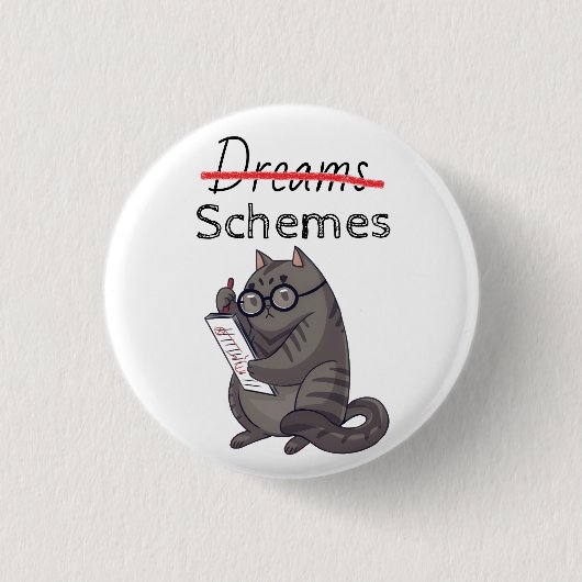 Schattigee kattenschema's Funny Cat Ronde Button 3,2 Cm (Voorkant)