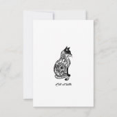 Schattigee kattenschets II Bedankkaart (Achterkant)