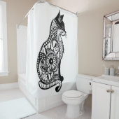 Schattigee kattenschets II Douchegordijn (In situ)