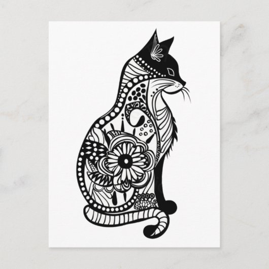 Schattigee kattenschets II Klein Briefkaart (Voorkant)