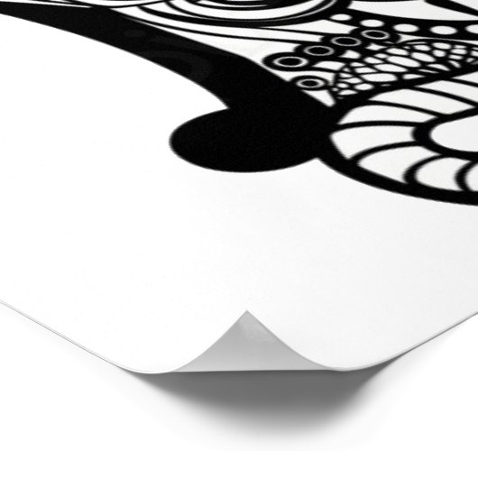 Schattigee kattenschets II Klein Poster (Hoek)