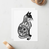 Schattigee kattenschets II Notitiekaartje (Voorkant / Achterkant in situ)