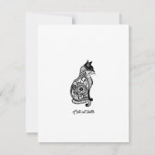Schattigee kattenschets II Notitiekaartje (Achterkant)