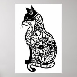 Schattigee kattenschets II Poster