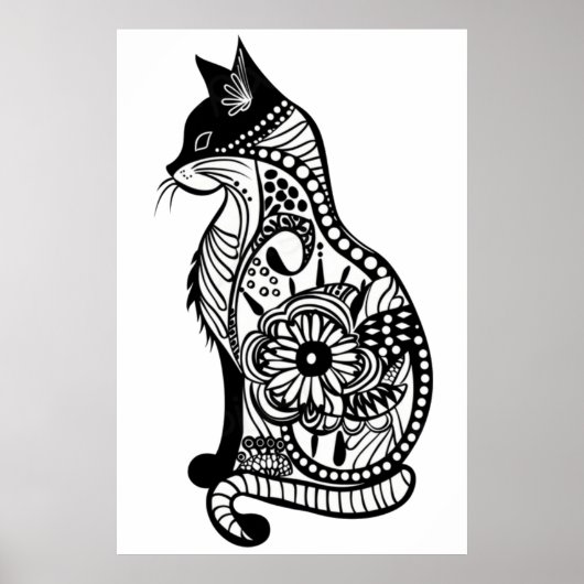 Schattigee kattenschets II Poster (Voorkant)