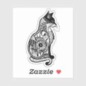 Schattigee kattenschets II Sticker (Vel)