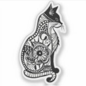 Schattigee kattenschets II Sticker (Voorkant)