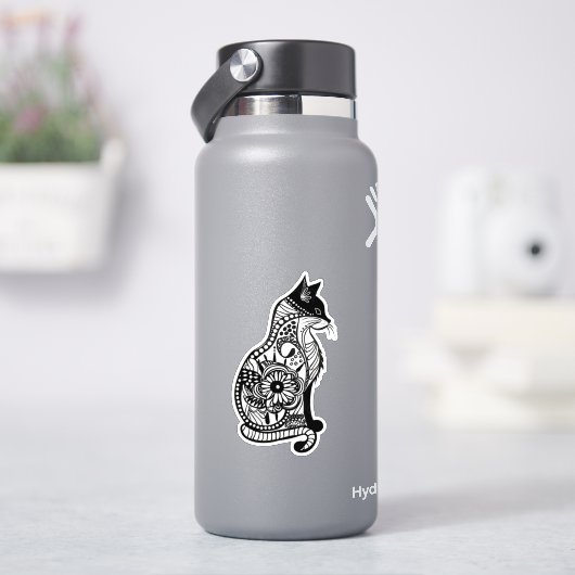 Schattigee kattenschets II Sticker (HydroFlask)