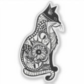 Schattigee kattenschets II Sticker (Voorkant)