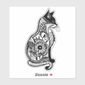 Schattigee kattenschets II Sticker (Vel)