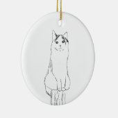 Schattigee kattenschets modern keramisch ornament (Rechts)