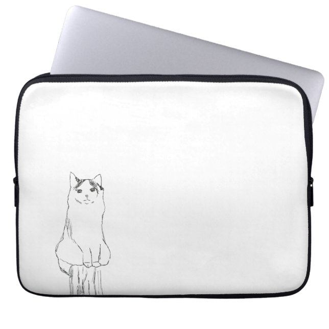 Schattigee kattenschets modern laptop sleeve (Voorkant)