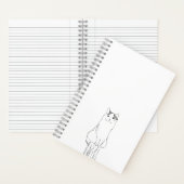 Schattigee kattenschets modern notitieboek (Binnen)