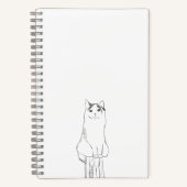 Schattigee kattenschets modern notitieboek (Voorkant)