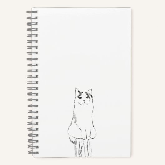 Schattigee kattenschets modern notitieboek (Voorkant)