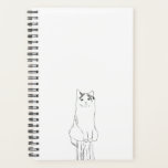Schattigee kattenschets modern planner<br><div class="desc">Moderne planner met een eenvoudige handgetekende schets van een schattige kat.</div>