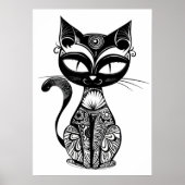 Schattigee kattenschets poster (Voorkant)