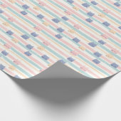 Schattigee kattenstreep cadeaupapier (Hoek)