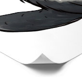 Schattigee kattentekening Klein Poster (Hoek)