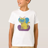 Schattigee kattentextuur IN retro 90 design T-shirt (Voorkant)