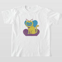 Schattigee kattentextuur IN retro 90 design T-shirt