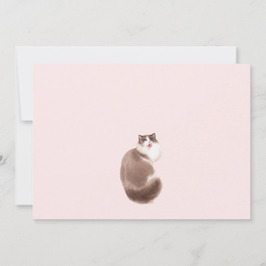 Schattigee kattenverjaardag kaart (Achterkant)