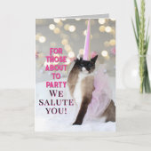 Schattigee kattenverjaardagsgroet kaart (Voorkant)