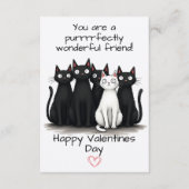 Schattigee kattenvrienden Valentijnsdag Kinder kla Informatiekaartje (Voorkant)