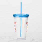 Schattigee kattenyoga - "Adem in, Spint uit" Acryl Drinkbeker (Rechts)