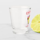 Schattigee kattenyoga - "Adem in, Spint uit" Shot Glas (Links)