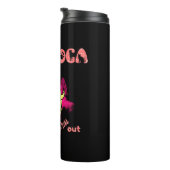 Schattigee kattenyoga - "Adem in, Spint uit" Thermosbeker (Geroteerd rechts)