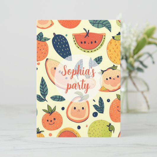 Schattigee Kawaii 3e Verjaardag Kaart (Staand voorkant)