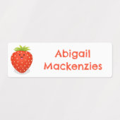 Schattigee Kawaii aardbeien cartoon gepersonalisee Labels (Design 2)