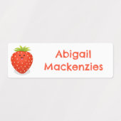 Schattigee Kawaii aardbeien cartoon gepersonalisee Labels (Design 1)