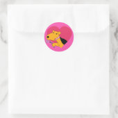 Schattigee Kawaii Airedale Terrier Dog W Roos Stic Ronde Sticker (Tas)