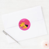 Schattigee Kawaii Airedale Terrier Dog W Roos Stic Ronde Sticker (Envelop)