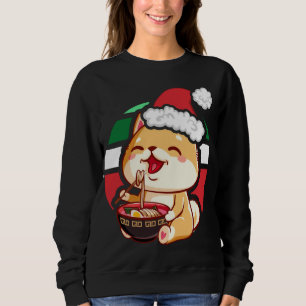 Schattigee Kawaii anime Shiba Inu Hond Eten Ramen Trui