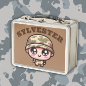 Schattigee Kawaii Army Camouflage Monogram op Brui
