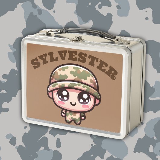 Schattigee Kawaii Army Camouflage Monogram op Brui